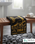 Wild Stallion Muscle Car Woven Towel | American Muscle Jacquard Cotton Bath & Beach Towel